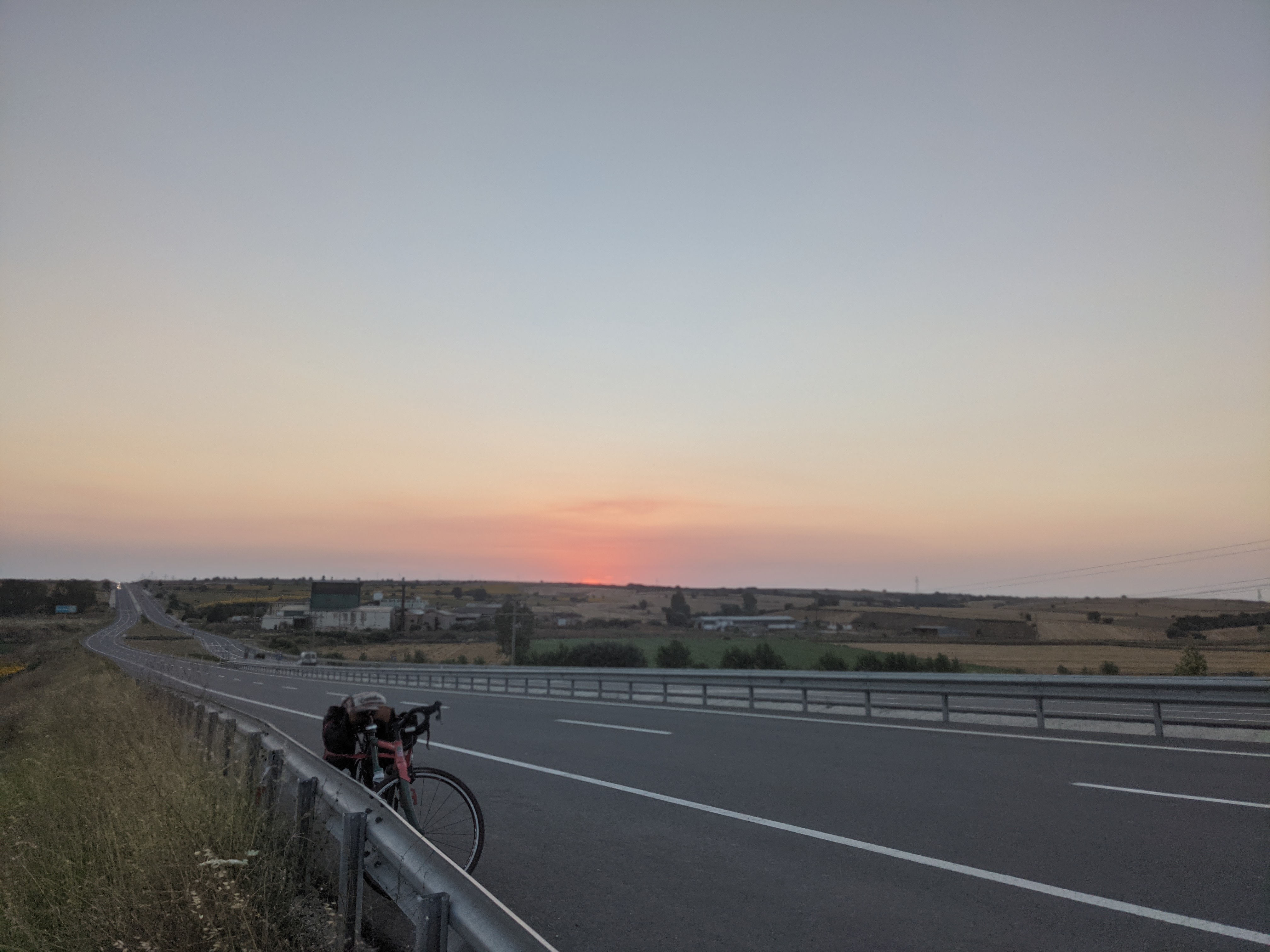 Cycling From Athens To Istanbul - Sunset outside of Kesan Turkey