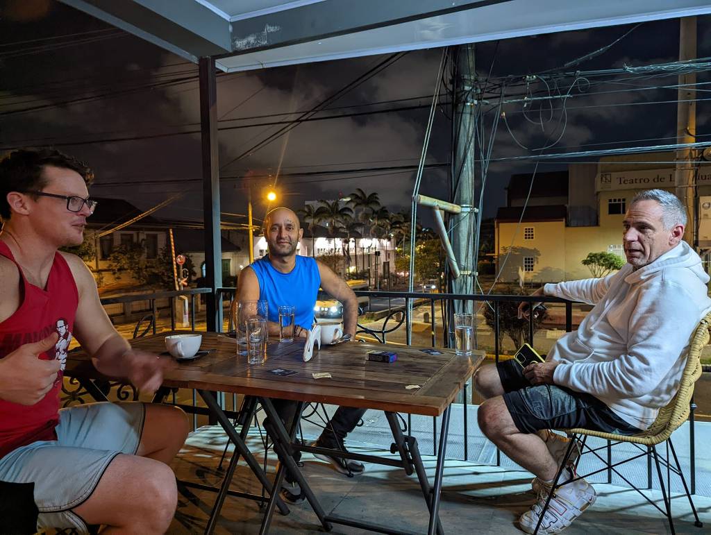 Hanging out at a cafe In San Jose, Costa Rica