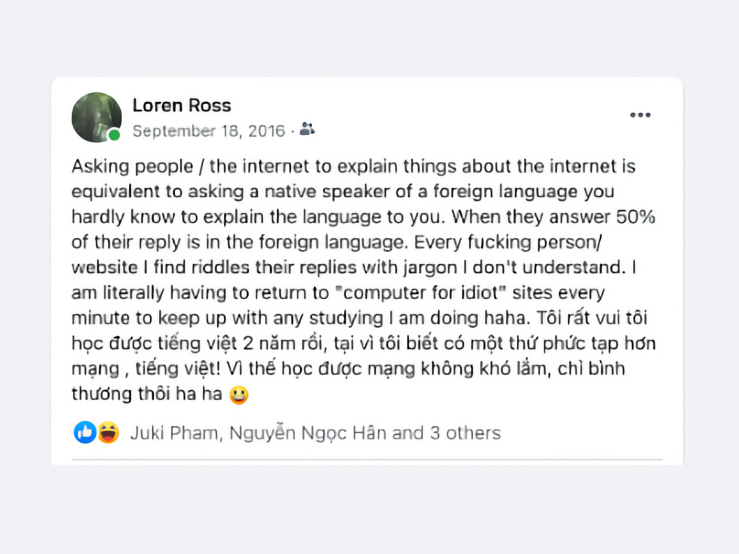 Loren FB Post