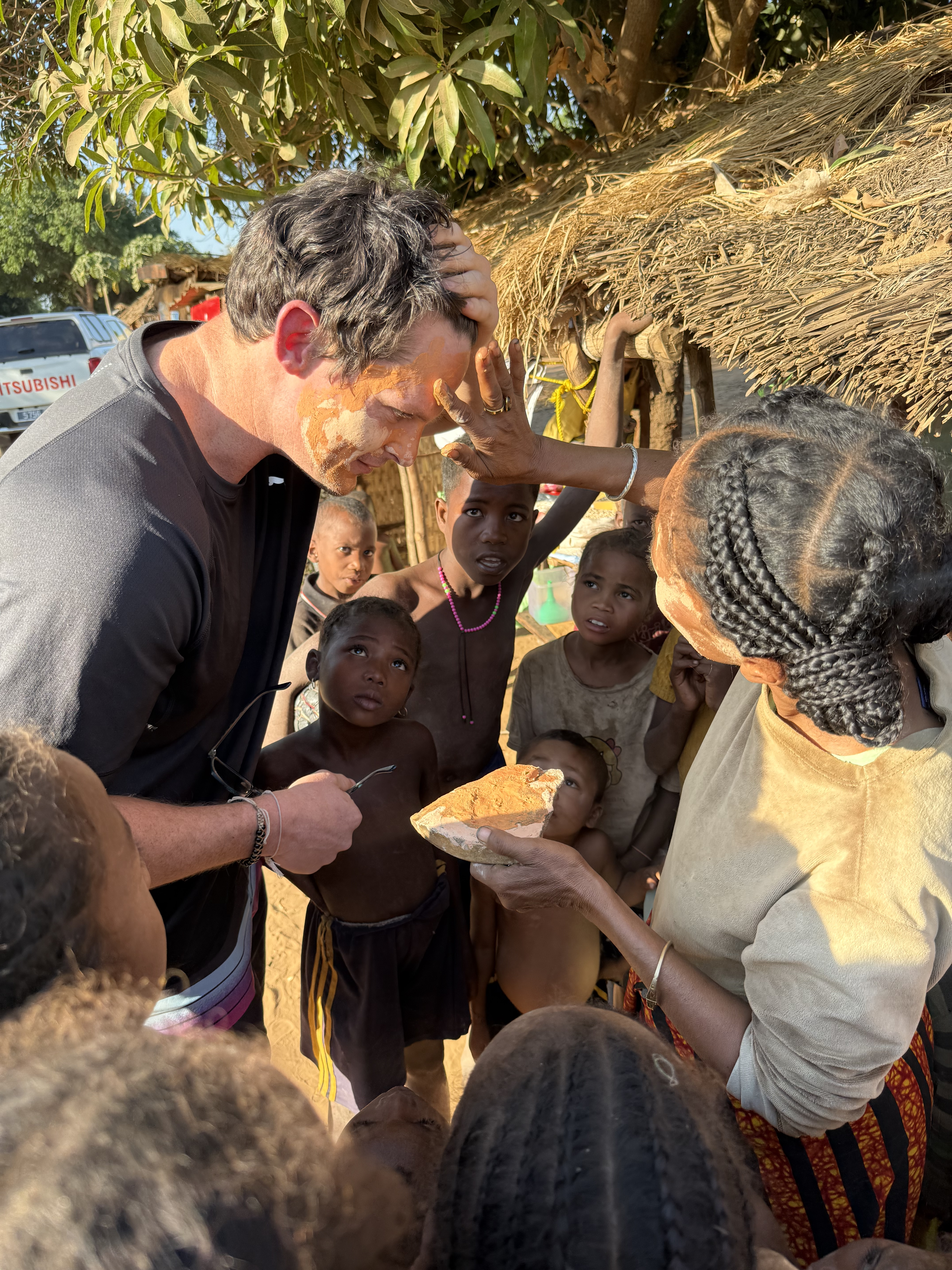 white guy in madagascar village